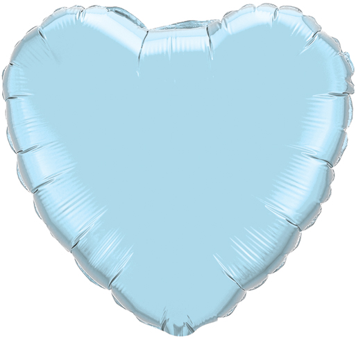 18" Pearl Light Blue Heart